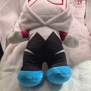 Plush Superhero Doll with Blue and Black Outfit